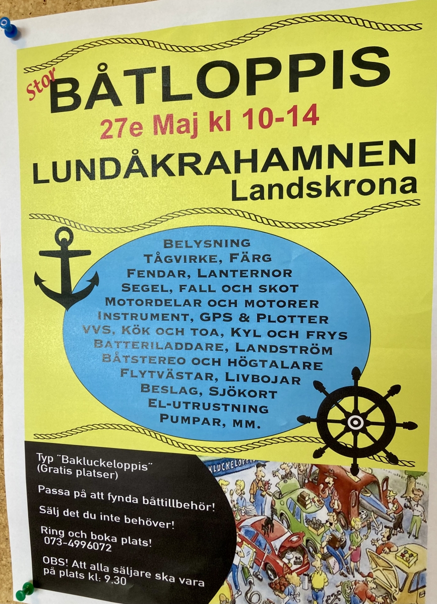 image: Båtloppis i Lundåkrahamnen